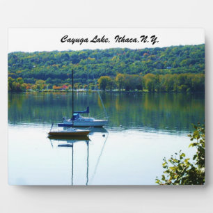 CAYUGA LAKE IN AUTUMN PLAQUE