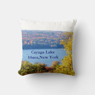 CAYUGA LAKE, ITHACA, N.Y.  THROW PILLOW