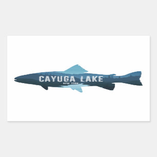 Cayuga Lake New York Fish Sticker