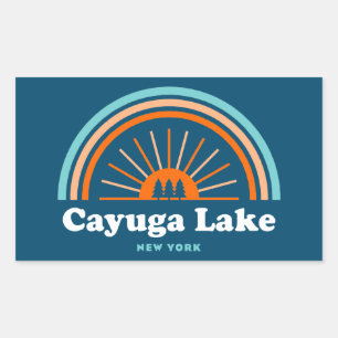 Cayuga Lake New York Rainbow Sticker
