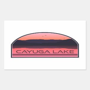 Cayuga Lake New York Red Sunrise Sticker