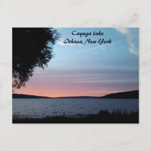 CAYUGA LAKE, NIGHT FALLS postcard