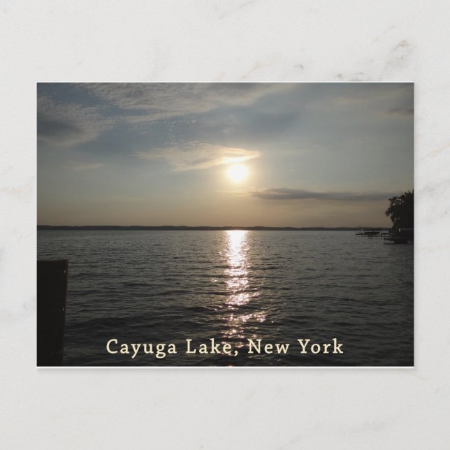 Cayuga Lake Sunset Postcard (Front)