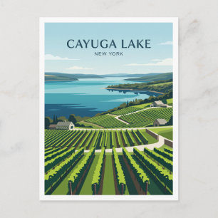Cayuga Lake Wine Trail Aurora New York Postcard