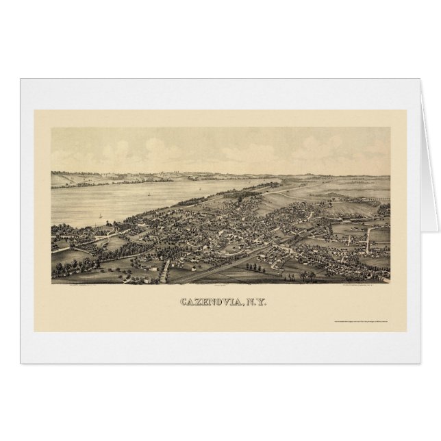 Cazenovia, NY Panoramic Map - 1890 (Front Horizontal)