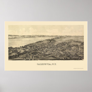 Cazenovia, NY Panoramic Map - 1890 Poster