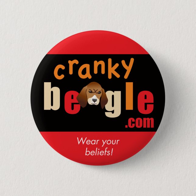 CB Logo Button Red and Black (Front)
