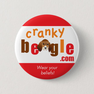 CB Logo Button Red and White