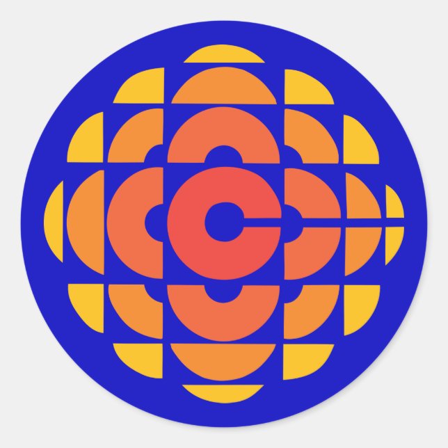 CBC 1974 Logo Classic Round Sticker (Front)