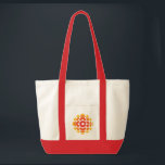 CBC 1974 Logo Large Canvas Tote Bag<br><div class="desc">Created by Burton Kramer, a designer and artist whose work is featured as part of the permanent collection at the Smithsonian Institute. Sometimes called the exploding pizza or pineapple, Burton Kramer's modernist logo features the letter "C" for Canada at its core. According to the CBC's 1974 corporate manual, "the overall...</div>