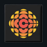 CBC 1974 Logo Magnet<br><div class="desc">Created by Burton Kramer, a designer and artist whose work is featured as part of the permanent collection at the Smithsonian Institute. Sometimes called the exploding pizza or pineapple, Burton Kramer's modernist logo features the letter "C" for Canada at its core. According to the CBC's 1974 corporate manual, "the overall...</div>