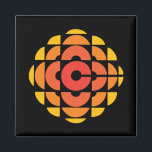 CBC 1974 Logo Magnet<br><div class="desc">Created by Burton Kramer, a designer and artist whose work is featured as part of the permanent collection at the Smithsonian Institute. Sometimes called the exploding pizza or pineapple, Burton Kramer's modernist logo features the letter "C" for Canada at its core. According to the CBC's 1974 corporate manual, "the overall...</div>