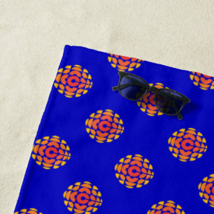 CBC 1974 Logo Pattern Beach Towel