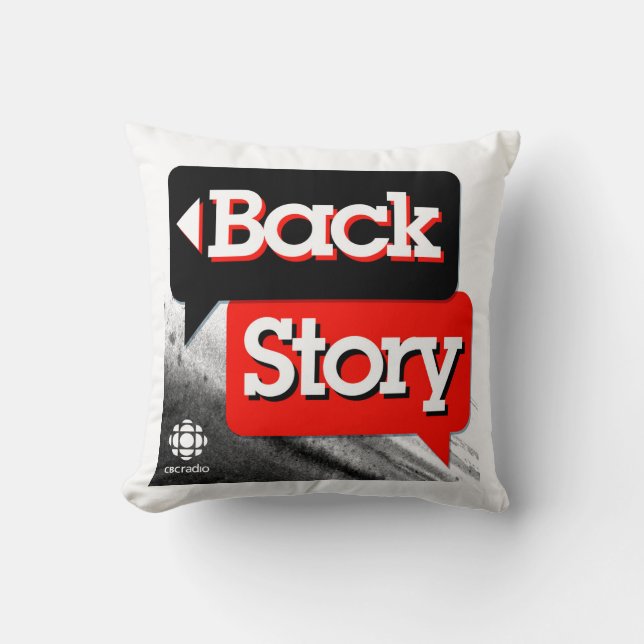 CBC Back Story Throw Pillow (Front)