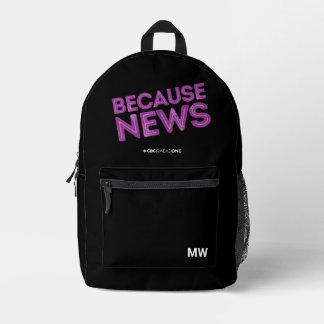 CBC Because News Printed Backpack