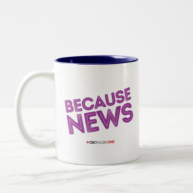 CBC Because News Two-Tone Coffee Mug (Left)