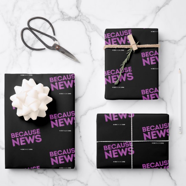 CBC Because News Wrapping Paper Sheet (Front)