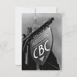 CBC Jarvis Street Sign (1940s) Card