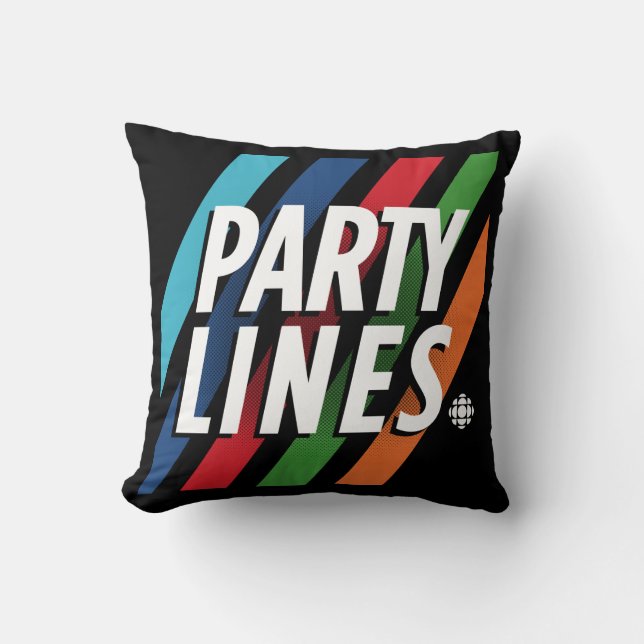 CBC Party Lines Throw Pillow (Front)