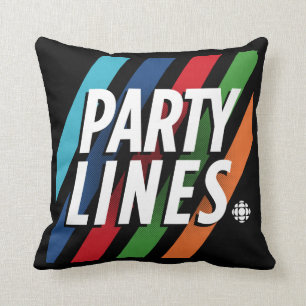 CBC Party Lines Throw Pillow