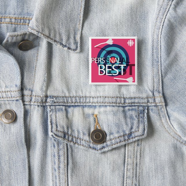 CBC Personal Best 2 Inch Square Button (In Situ)