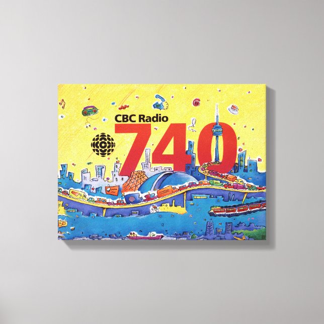 CBC Radio 740 - 1980 promo graphic Canvas Print (Front)