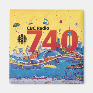 CBC Radio 740 - 1980 promo graphic Magnet