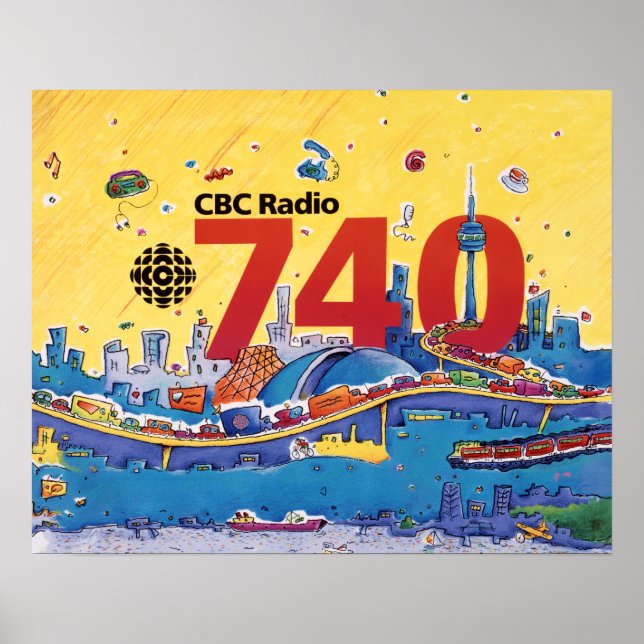 CBC Radio 740 - 1980 promo graphic Poster (Front)
