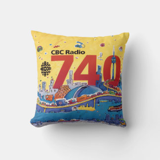 CBC Radio 740 - 1980 promo graphic Throw Pillow