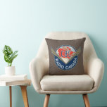 CBC Retro 1940s Logo Throw Pillow<br><div class="desc">Created by Hortense Binette, student from Montréal's École des Beaux Arts, who won a design contest organized by Radio-Canada in April 1940. A red map of Canada set above elongated lightning bolts spanning across the country, the design was intended to represent the unifying role the public broadcaster would play. Used...</div>