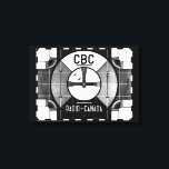 CBC Test Pattern Canvas Print<br><div class="desc">Used in the early days of black and white television in the 1950s and 1960s. CBC / Radio-Canada aired this test pattern image at times of no broadcast. The graphic patterns on the test pattern served specific purposes and were used to help adjust cameras, home and studio monitors for the...</div>