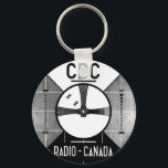 CBC Test Pattern Keychain<br><div class="desc">Used in the early days of black and white television in the 1950s and 1960s. CBC / Radio-Canada aired this test pattern image at times of no broadcast. The graphic patterns on the test pattern served specific purposes and were used to help adjust cameras, home and studio monitors for the...</div>