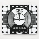 CBC Test Pattern Mouse Pad<br><div class="desc">Used in the early days of black and white television in the 1950s and 1960s. CBC / Radio-Canada aired this test pattern image at times of no broadcast. The graphic patterns on the test pattern served specific purposes and were used to help adjust cameras, home and studio monitors for the...</div>