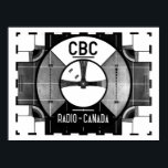 CBC Test Pattern Poster<br><div class="desc">Used in the early days of black and white television in the 1950s and 1960s. CBC / Radio-Canada aired this test pattern image at times of no broadcast. The graphic patterns on the test pattern served specific purposes and were used to help adjust cameras, home and studio monitors for the...</div>