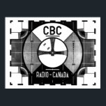 CBC Test Pattern Poster<br><div class="desc">Used in the early days of black and white television in the 1950s and 1960s. CBC / Radio-Canada aired this test pattern image at times of no broadcast. The graphic patterns on the test pattern served specific purposes and were used to help adjust cameras, home and studio monitors for the...</div>