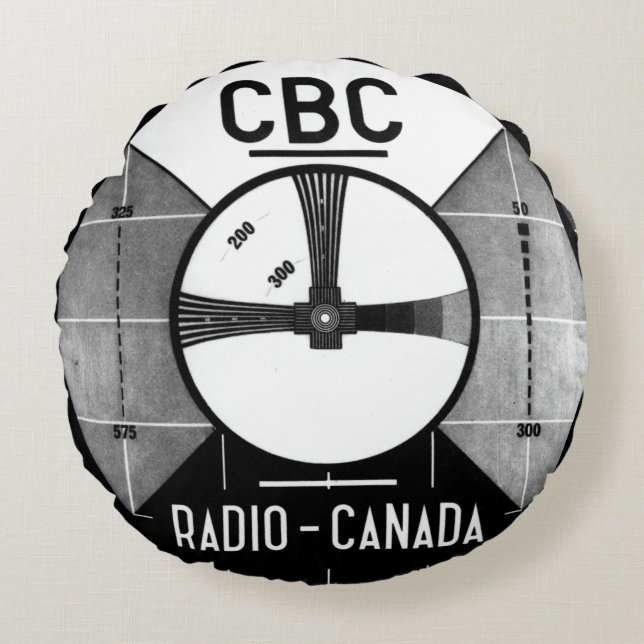 CBC Test Pattern Round Pillow (Front)