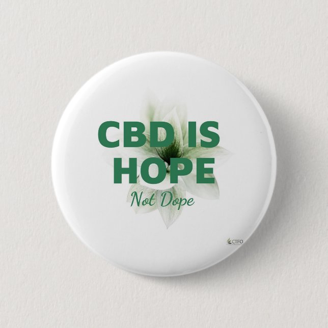 CBD Is Hope 2 Inch Round Button (Front)