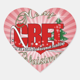 CBET CHRISTMAS Certified Biomedical Equipment Tech Heart Sticker