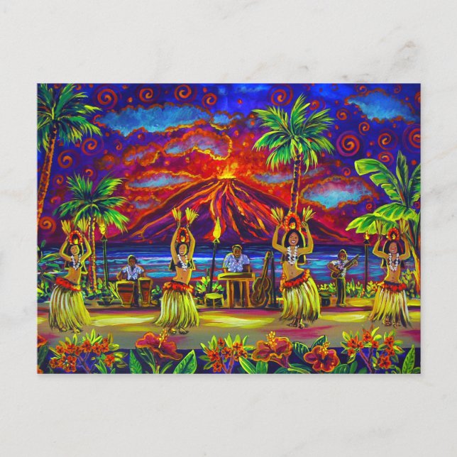 CBjork Hawaiian Luau Post Cards (Front)