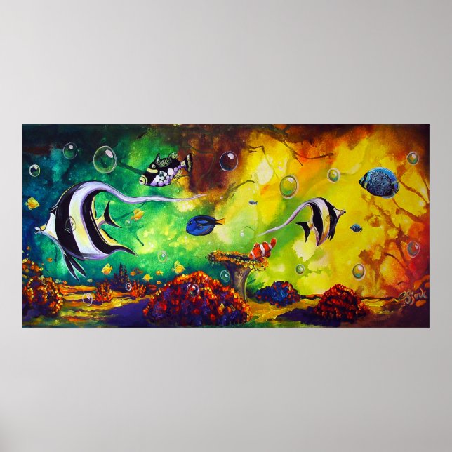 CBjork, Moorish Idol Reef Poster (Front)