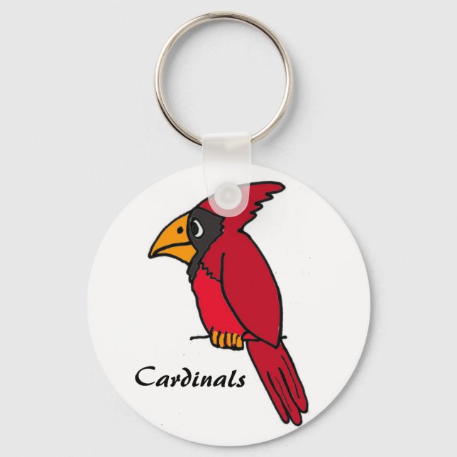 CC- Cardinals Cartoon Keychain (Front)