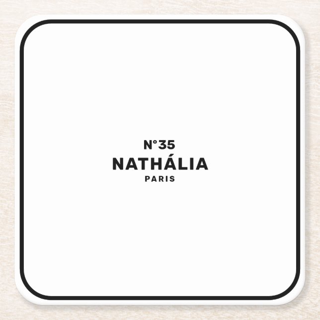 CC (Chic & Classic) Square Paper Coaster (Front)