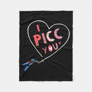 Cc Heart Valentine Vascular Access Team Cc Iv Nurs Fleece Blanket