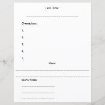 CC Productions Mini Storyboard Sheet