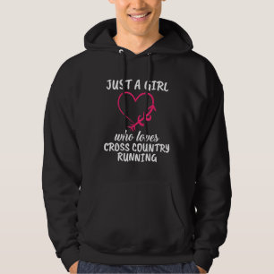 CC Runner Gift Just A Girl Who Loves Cross Country Hoodie