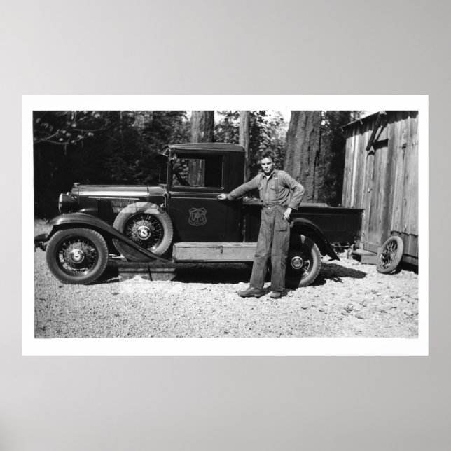 CCC Forest Service Truck - Vintage Poster (Front)