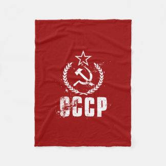 CCCP Hammer Sickle White Vintage Flag Blankets