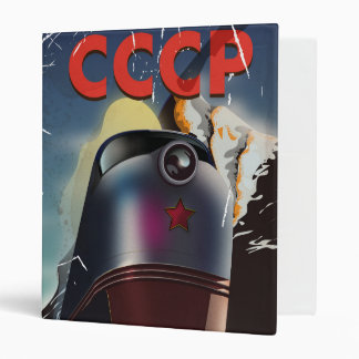 CCCP Retro vintage Soviet train Poster Binder