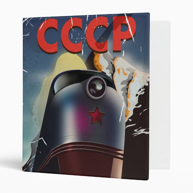 CCCP Retro vintage Soviet train Poster Binder (Front/Inside)