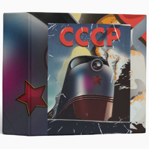 CCCP Retro vintage Soviet train Poster Binder